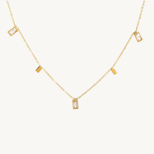 FAITH GEMSTON STUD NECKLACE - levion.jewelry