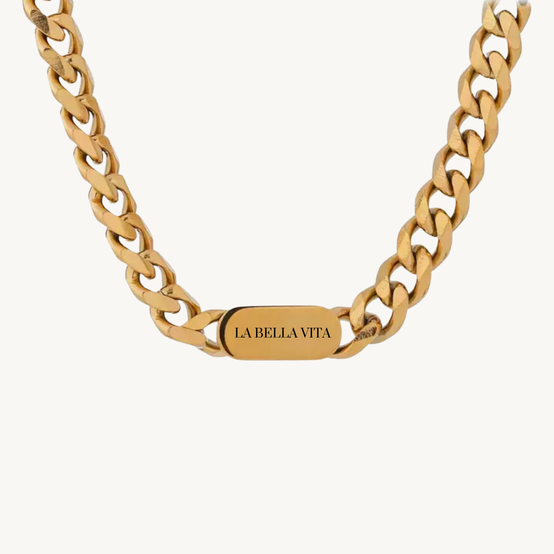 LA BELLA VITA CHUNKY GOLD NECKLACE - levion.jewelry