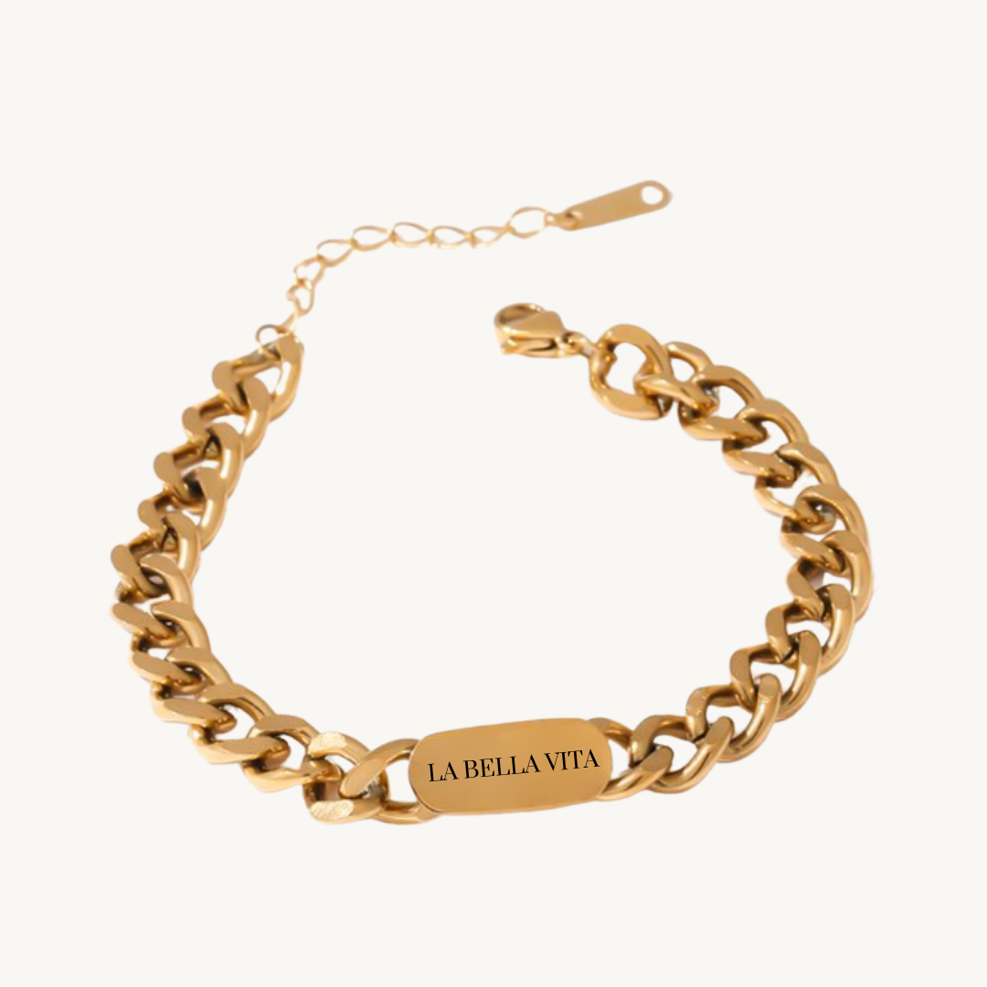 LA BELLA VITA CHUNKY GOLD BRACELET - levion.jewelry