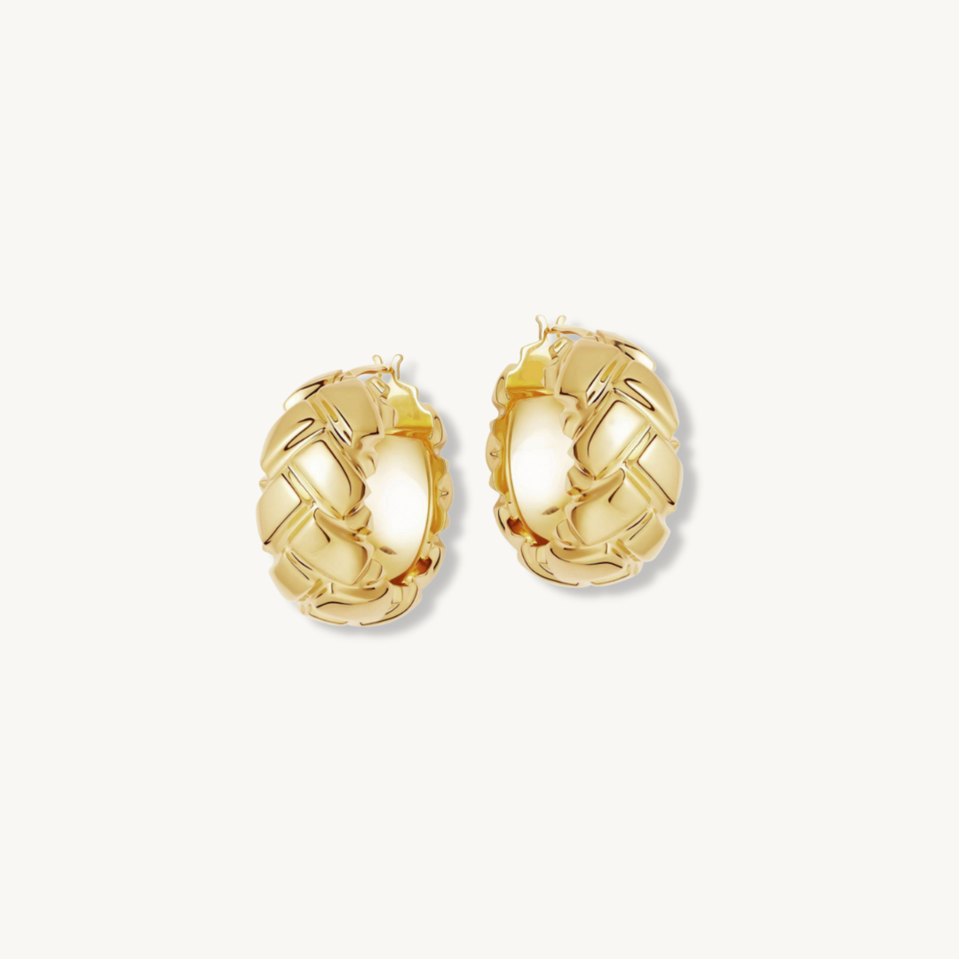 VENEZUELA BRAID HOOP EARRINGS - levion.jewelry