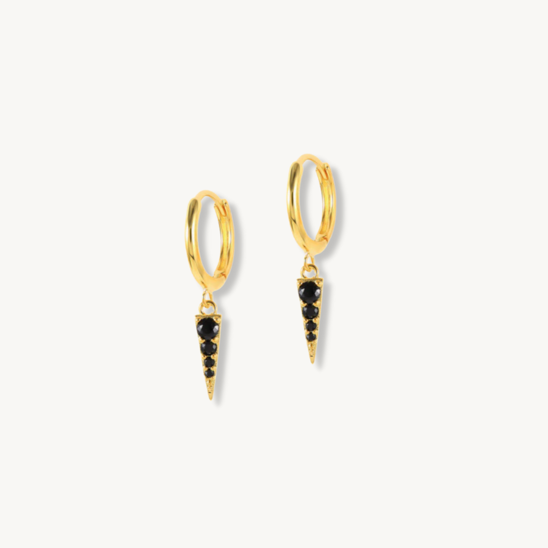 ASTRID MINI SPIKE CHARM EARRINGS - levion.jewelry