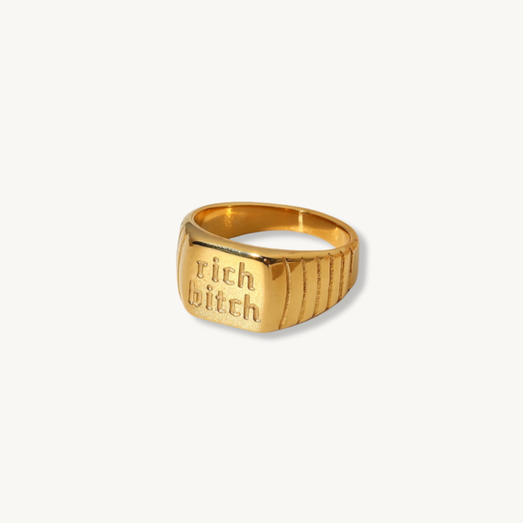 RICH BITCH SIGNATURE RING - levion.jewelry