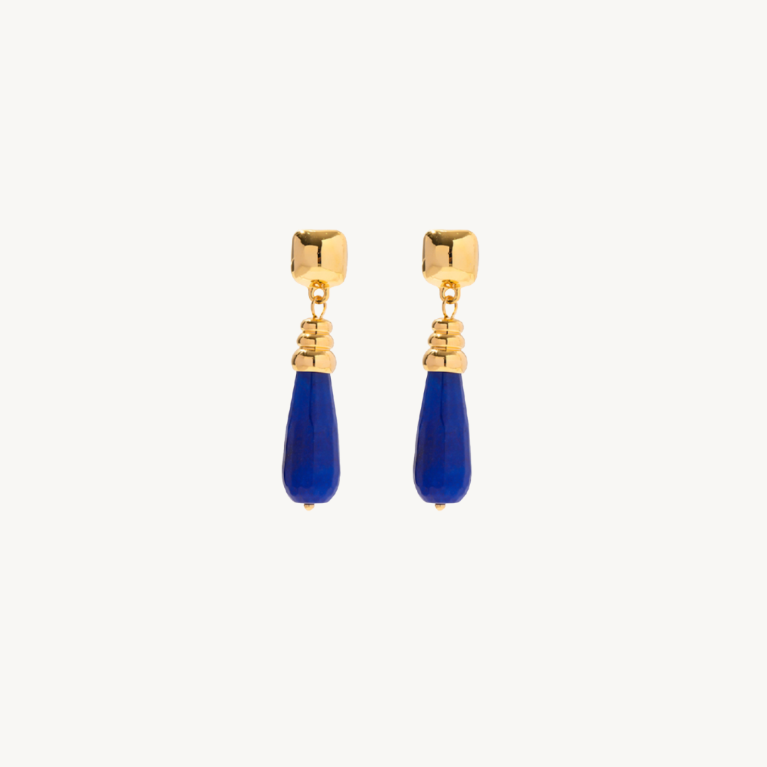 CALA LUNA GEMSTONE DROP EARRINGS - levion.jewelry