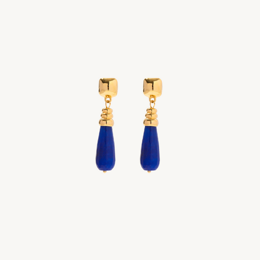 CALA LUNA GEMSTONE DROP EARRINGS - levion.jewelry